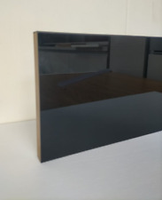 2x Black Gloss MDF Plinth Kickboard 1500x150x18mm Kitchen-3000mm Total