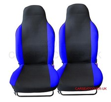 For Renault Twizy  - Pair of PREMIUM Blue & Black Car Seat Covers