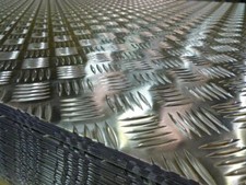 ALUMINIUM 5 BAR TREADPLATE (CHEQUER PLATE)  2mm THICK - VARIOUS SIZES AVAILABLE