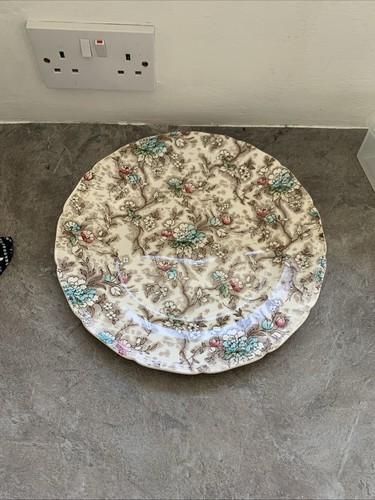 Large old ridgway plate - plate, floral