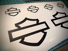 Harley Davidson shield icon vinyl stickers !!! (20x16 cm  and  8x6.5 cm)