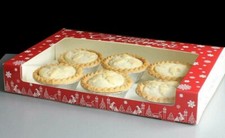 MINCE PIE BOXES flat rectangle festive CHRISTMAS Xmas Decoration CHOOSE QUANTITY