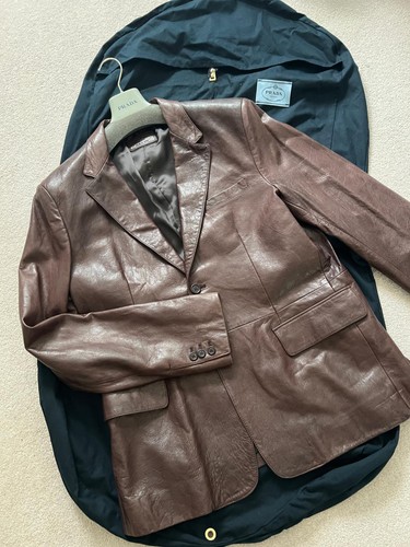 Prada brown leather - , jacket