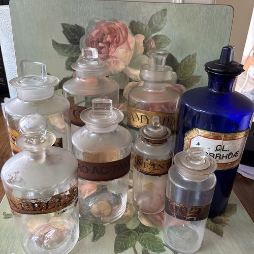 Apothecary glass bottles - bottles, set