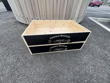2 Xblack Wooden Wine Box Crate