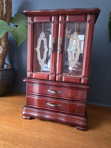 Vintage jewellery cabinet box - vintage,