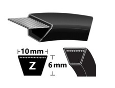V BELT Z SECTION BELT SIZES
