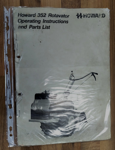 Howard rotavator 352 - rotavator, operating