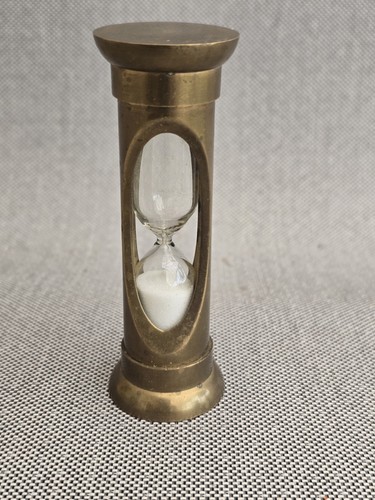Vintage brass hourglass sand - vintage,