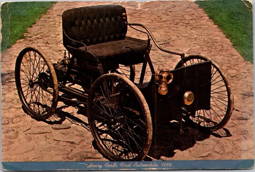 Postcard car henry ford museum - car,