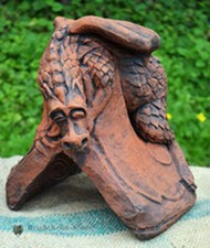 Baby J dragon roof finial 90°