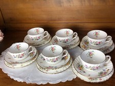 Minton Marlow Set of 6 Trios vintage fine bone china tea set