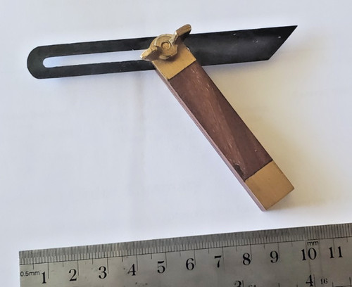 Small vintage hardwood brass - small,