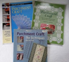 3 PERGAMANO PARCHMENT CRAFT PROJECT BOOKS, STEP-BY-STEP INSTRUCTIONS