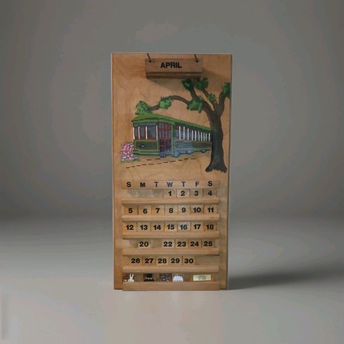 Vintage wooden perpetual - vintage,