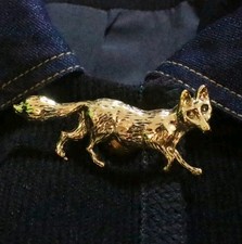 Vintage Golden Fox Brooch -