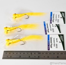 Rainys Curciones Yellow Catamaran Popper 3/0 Fly Fishing Lure Lot 3 RH11