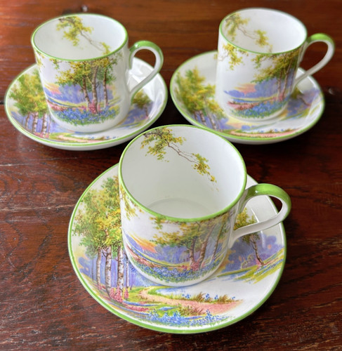 Art deco set three bluebell - art,
