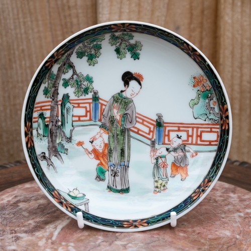 Chinese famille noire dish - famille,
