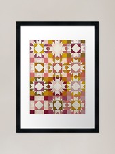 Agnes Quilt Pattern Framed Art