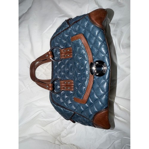 Quilted navy and brown - and,