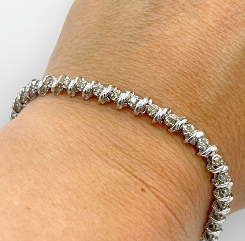 Gold bracelet diamond - gold,
