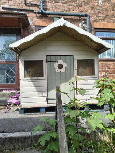 Kids play house - house, wooden