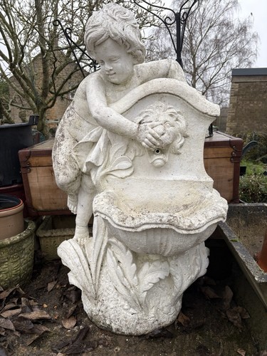 Huge boy and lion concrete - huge,