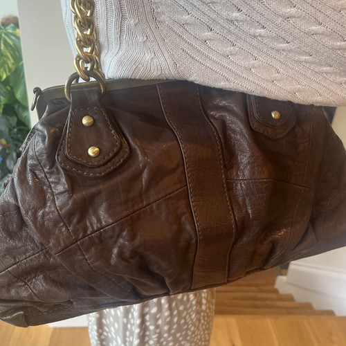 Dune brown leather handbag