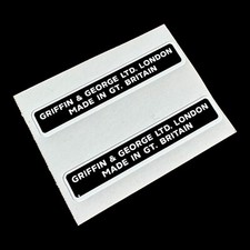Griffin & George Ltd Vinyl sticker restoration vintage decal Equipment Science