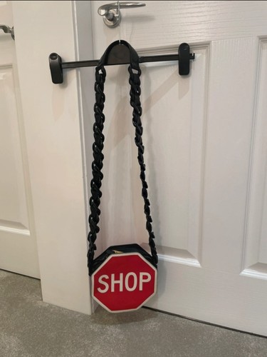 Moschino red leather stop sign - red,