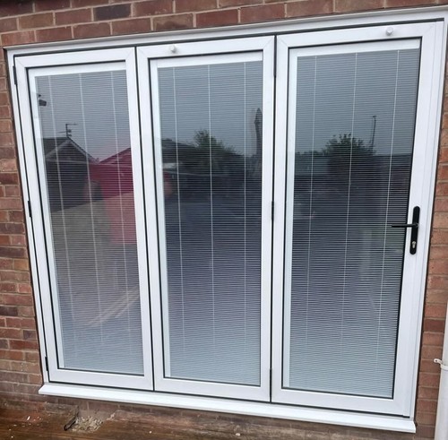 White aluminium fold doors - aluminium,