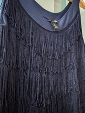 H&M Navy Short Fringed Flapper
