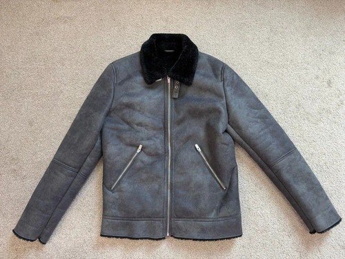 Charcoal grey teddy shearling