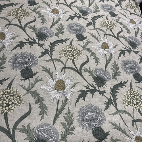 Botanical thistle curtain - botanical,