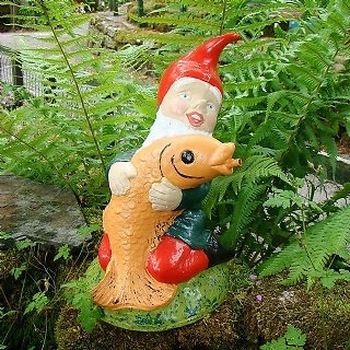 Garden gnome giles fish - gnome, ~