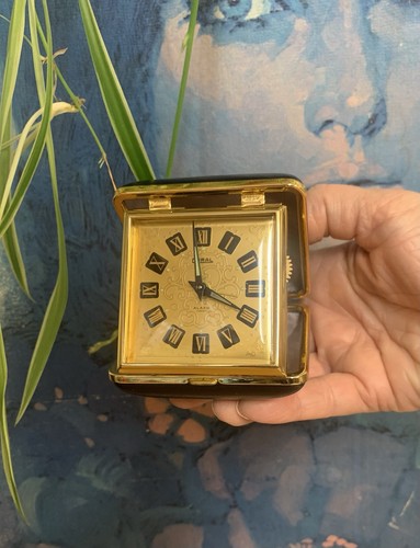 Vintage coral travel alarm - vintage,