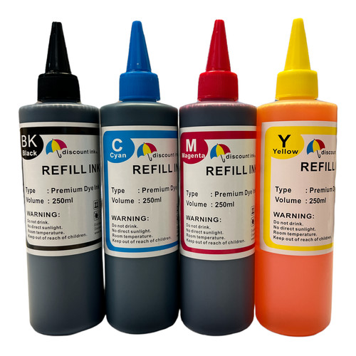 4x250ml refill ink - for, epson