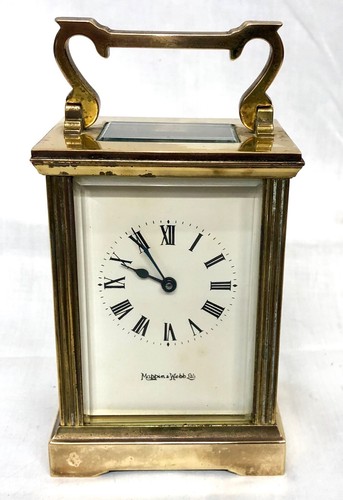 Mappin webb brass carriage - &,