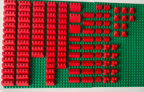 Lego red roof tiles and - red,