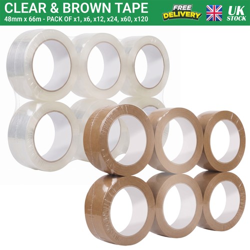Clear brown tape - brown, 48mm