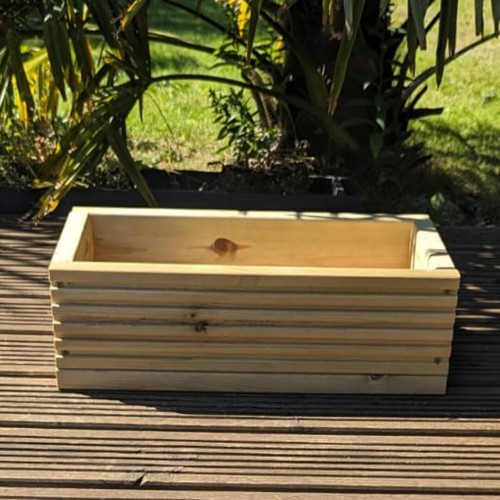 Square wooden planter - planter, garden