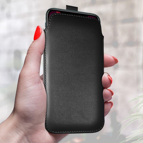 Leather pull tab - tab, case