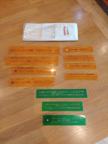 Rotring lettering stencils - 8,