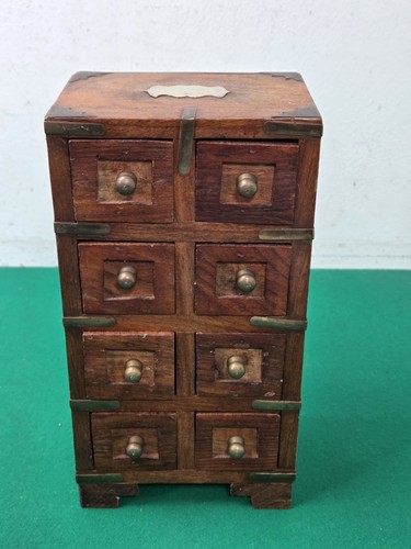 Wooden brass spice cupboard - &,