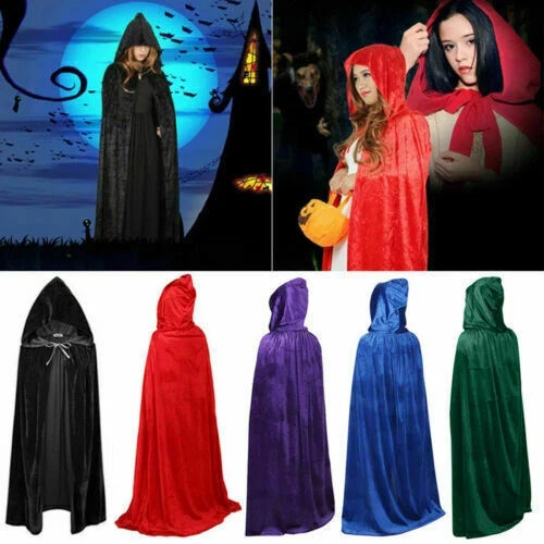 Adult velvet hooded robe - adult,