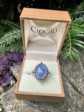 Boxed Suarti Silver Australian Black Opal Ring Size O