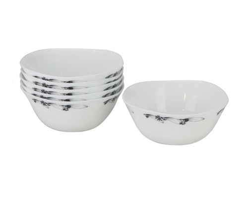 White cereal bowls set 6 - white, of