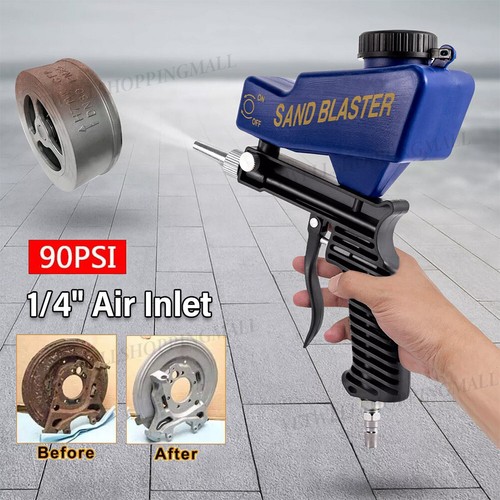 Hand held air sandblasting gun - held,