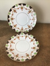 Pair of Antique Clifton China ‘Jewel’ Pattern Plates, 23cm